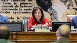 Archivo - La ministra de Defensa, Margarita Robles, durante la comparecencia ante la Comisión de Defensa, en el Senado, a 26 de agosto de 2025, en Madrid (España).