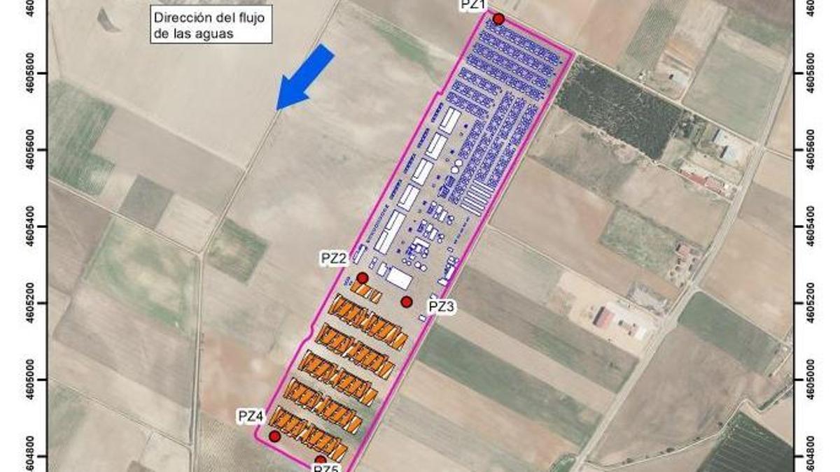 Planos del centro de datos proyectado de Monfarracinos.