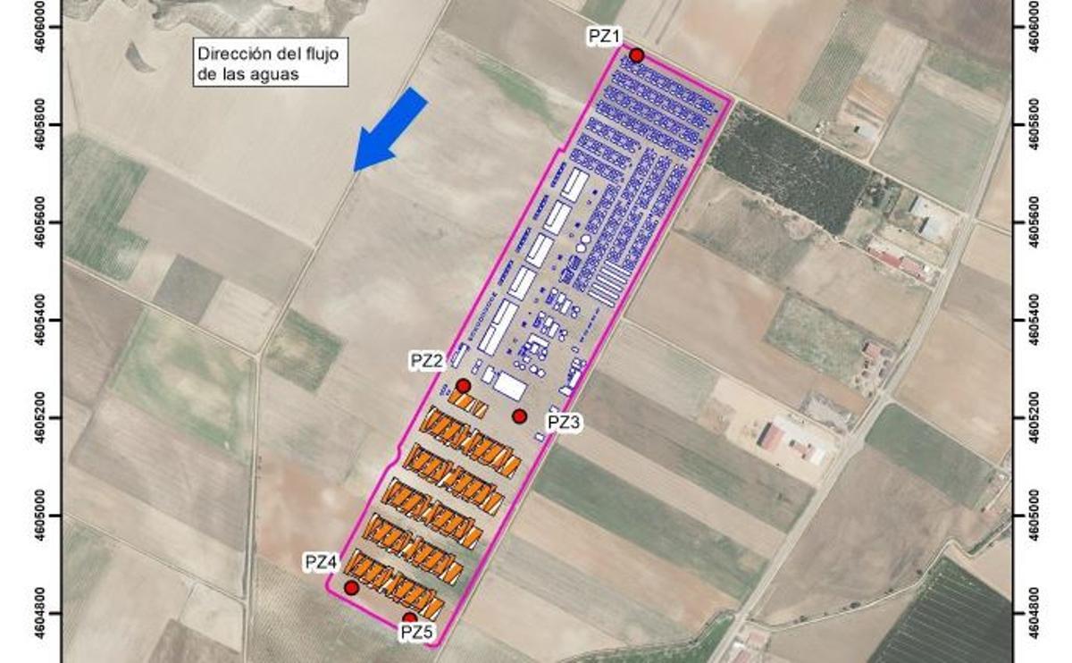 Planos del centro de datos proyectado de Monfarracinos.