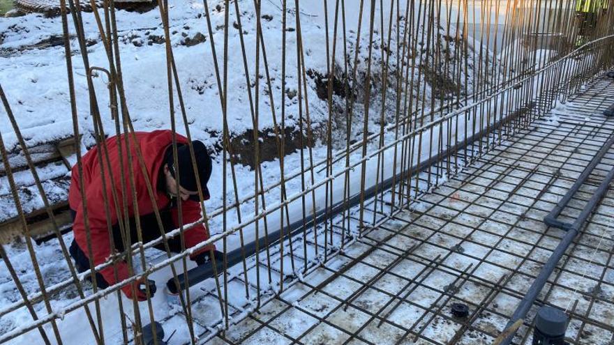 Trabajos de construcción de
la piscina de Estocolmo,
el pasado invierno.  activa aqua