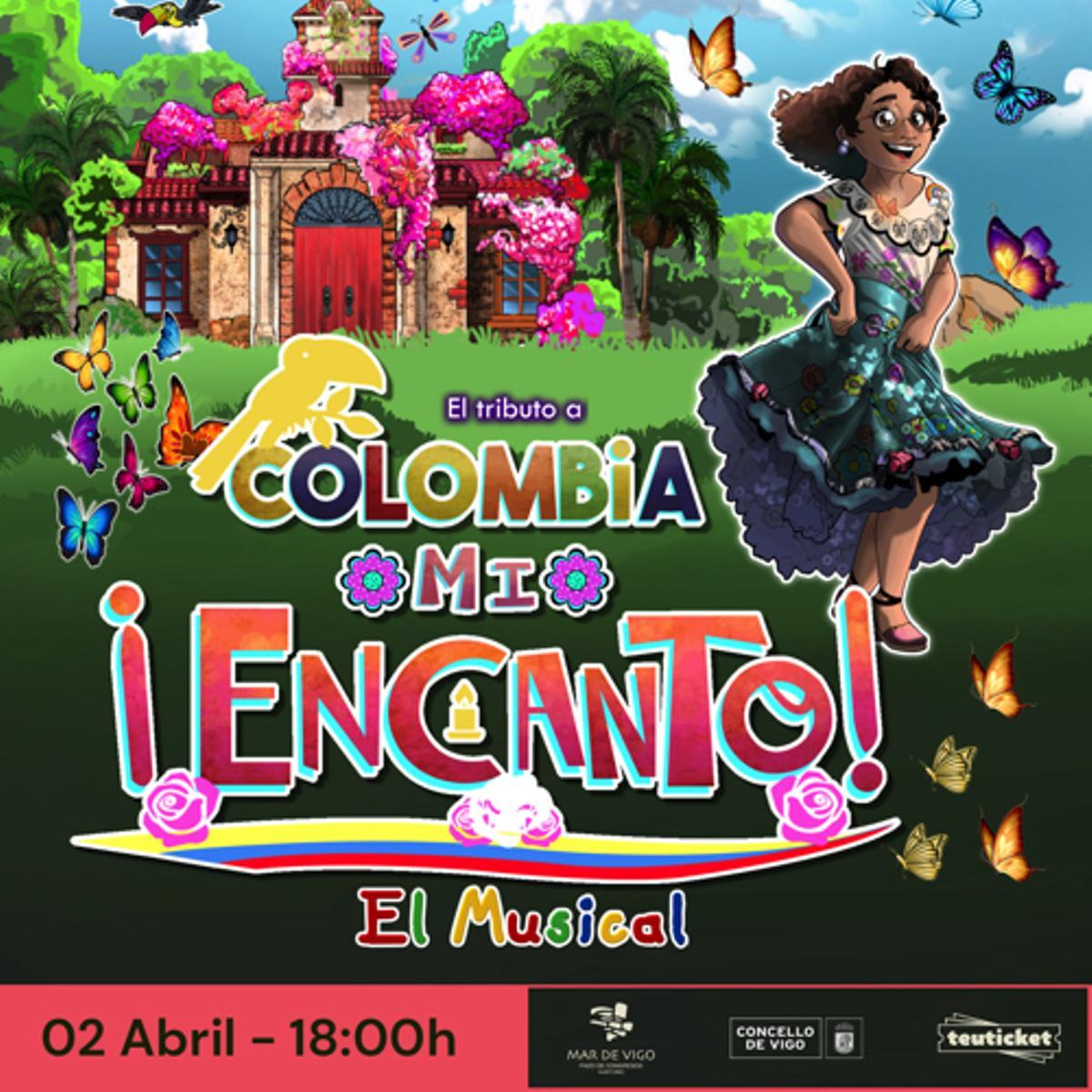 Cartel de el tributo a &quot;Colombia, mi Encanto&quot;.