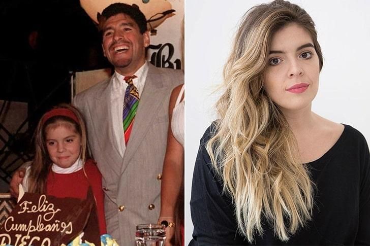 Una hija de Maradona. El astro hizo cinco dianas.