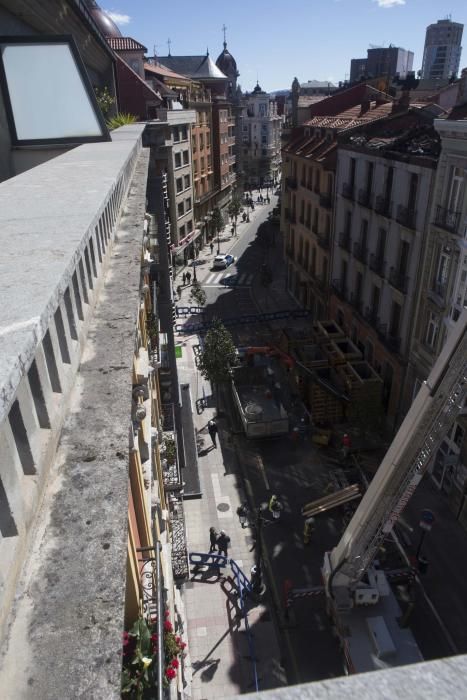 Las consecuencias del incendio en la calle Uría