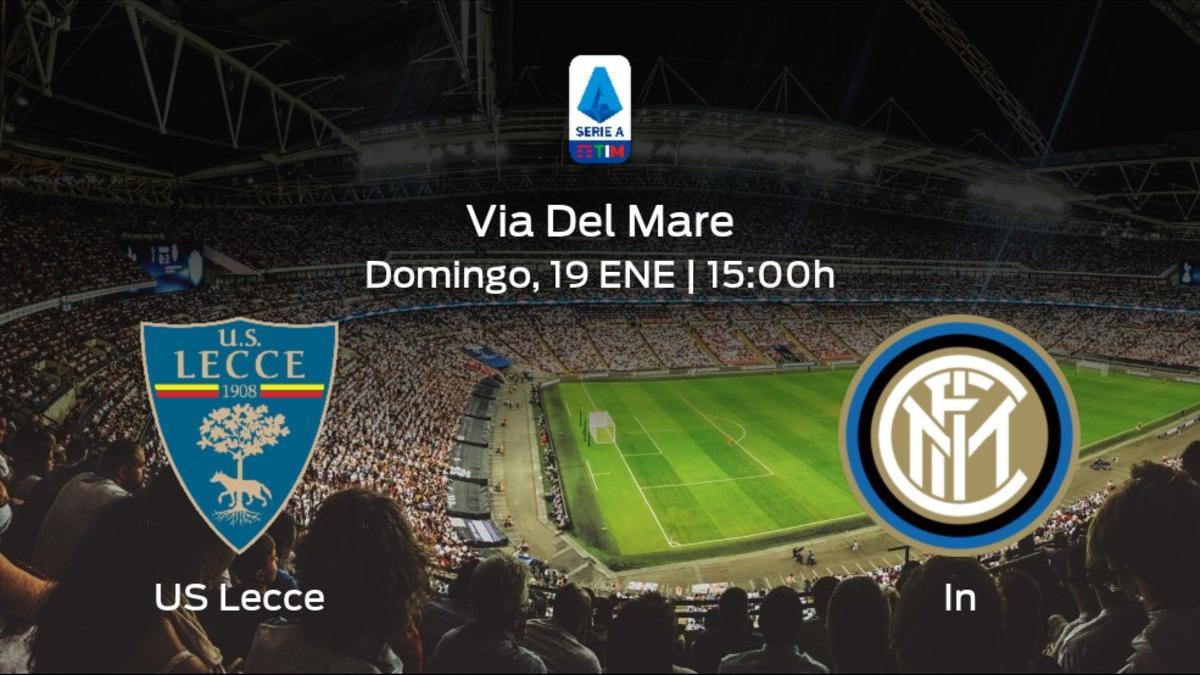 Previa del partido de la jornada 20: US Lecce contra Inter