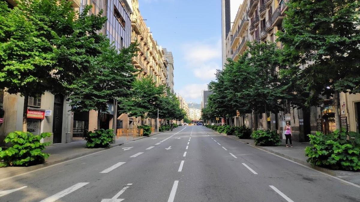 Imatge d&#039;arxiu del carrer Balmes de Barcelona