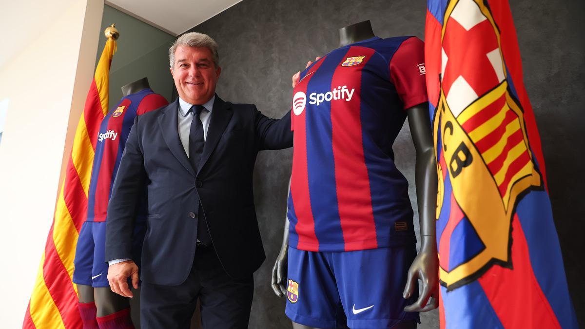 Laporta, durante la entrevista a SPORT