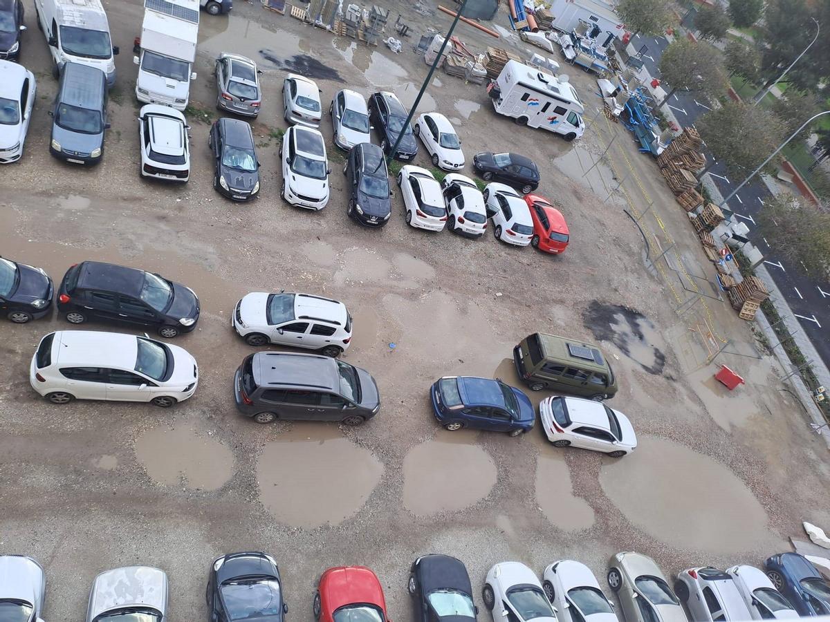 El pasaje Ferrería de Heredia, con grandes charcos esta semana.