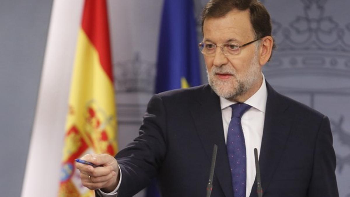 El presidente del Gobierno, Mariano Rajoy, valora este lunes los resultados de las elecciones catalanas.
