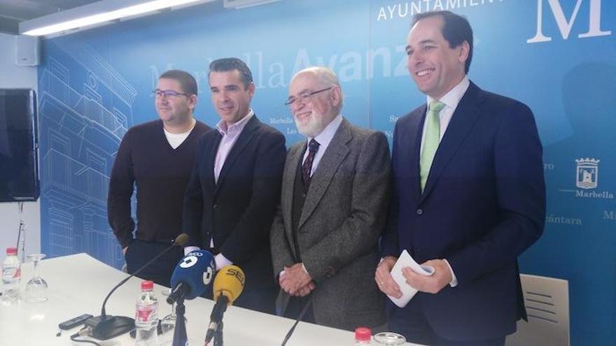 Dani García, José Bernal, Rafael de la Fuente y Francisco Gómez, ayer.