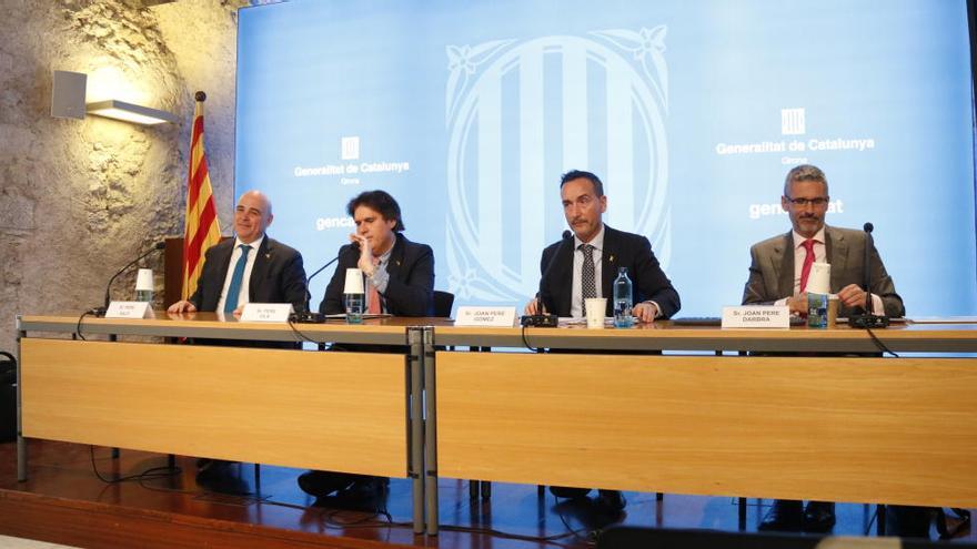 Les autoritats en la presentació a Girona de les inversions de Ports de la Generalitat a les comarques gironines