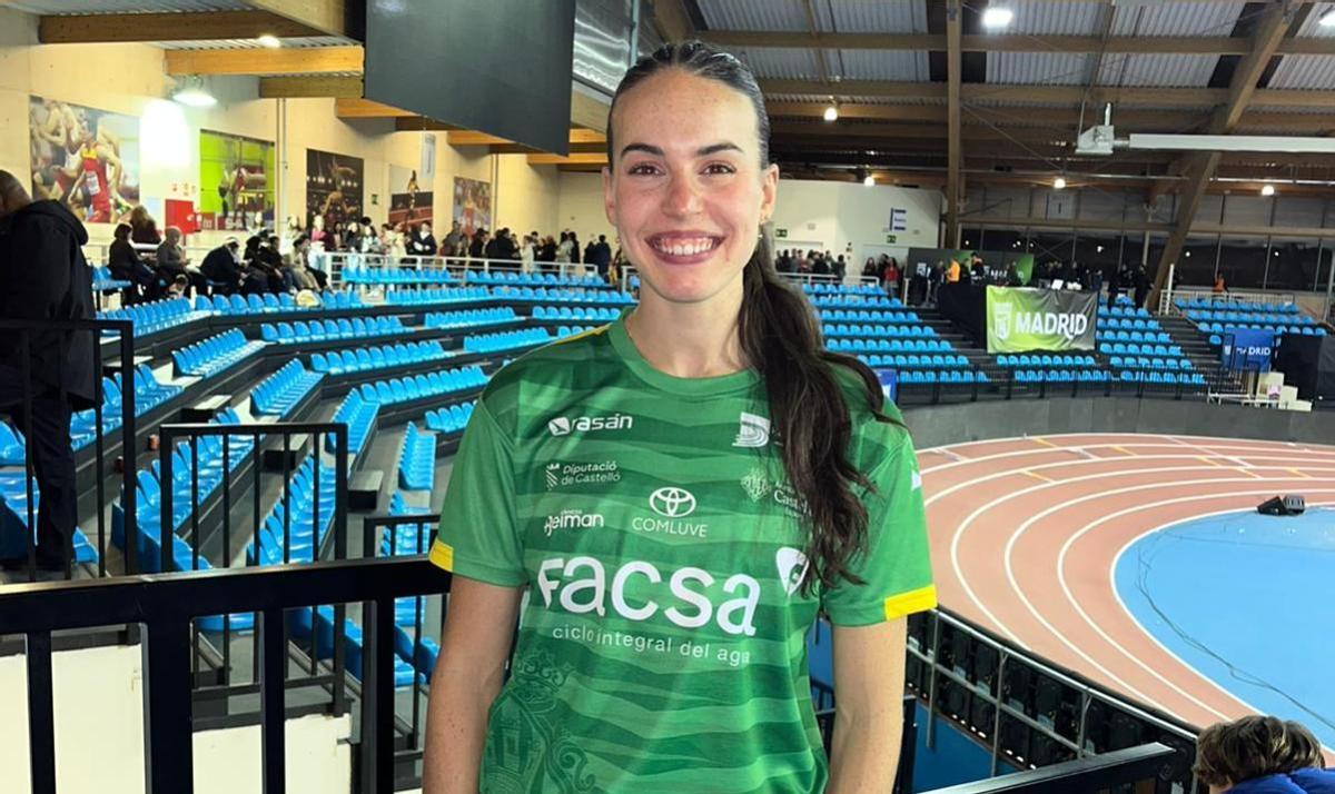 Carmen Avilés, durante una competición.