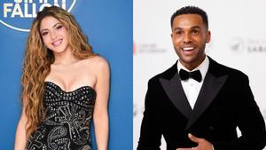 Combo con la cantante Shakira y el actor Lucien Laviscount