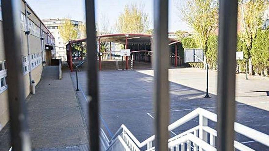 El patio del colegio Fernández Latorre, en O Castrillón.