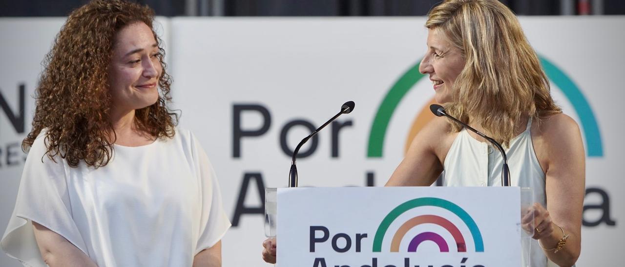 Yolanda Díaz e Íñigo Errejón hacen campaña juntos ‘Por Andalucía’