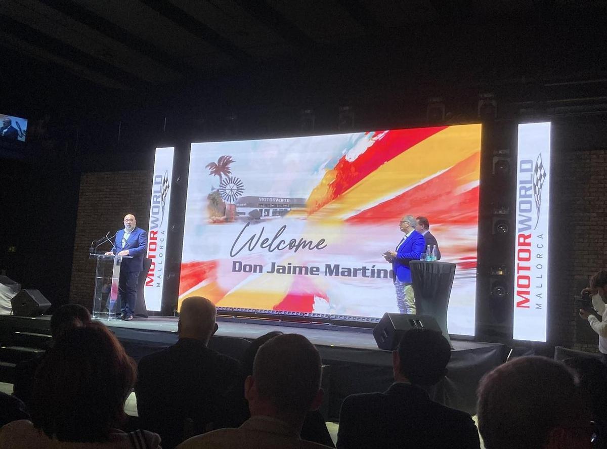 Jaime Martínez, durante su intervención en la inauguración de Motorworld Mallorca