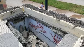 Una ruina en el parque Romano