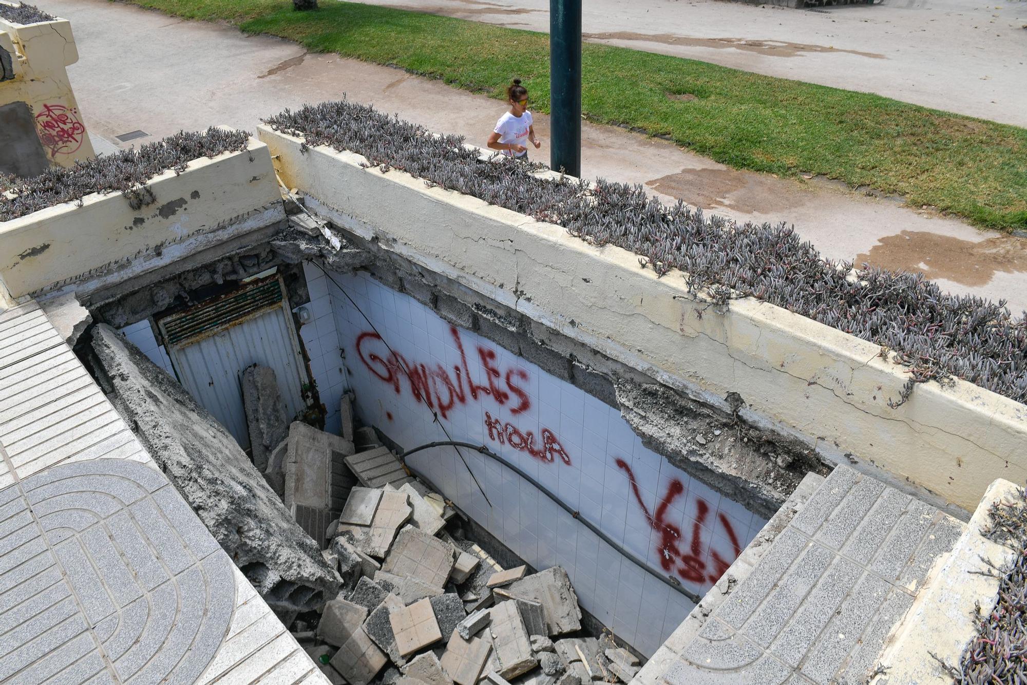 Cuarto de servicio en ruinas en el Parque Romano