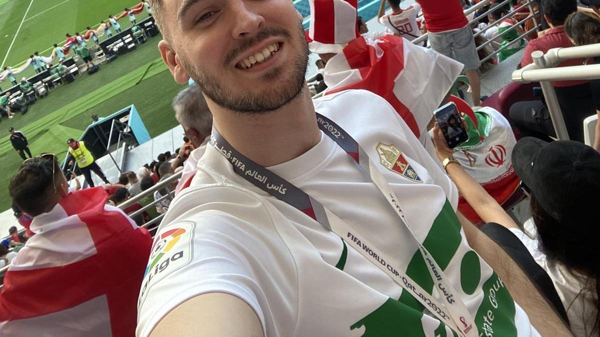 Manu Alenda, en la inauguración del Mundial con la camiseta del Elche