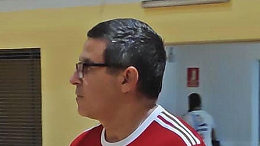 Óscar Pacheco, en el pabellón de La Salud.