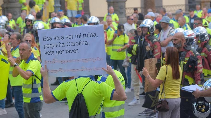 Huelga de trabajadores del Servicio de Limpieza del Ayuntamiento de Las Palmas de Gran Canaria
