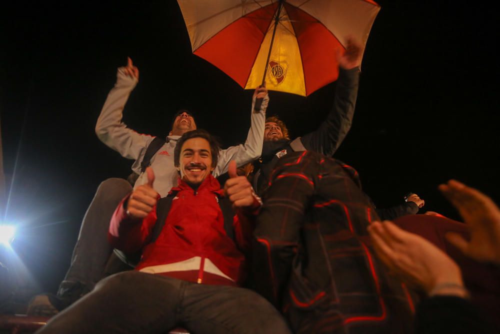 La afición de River celebra su victoria