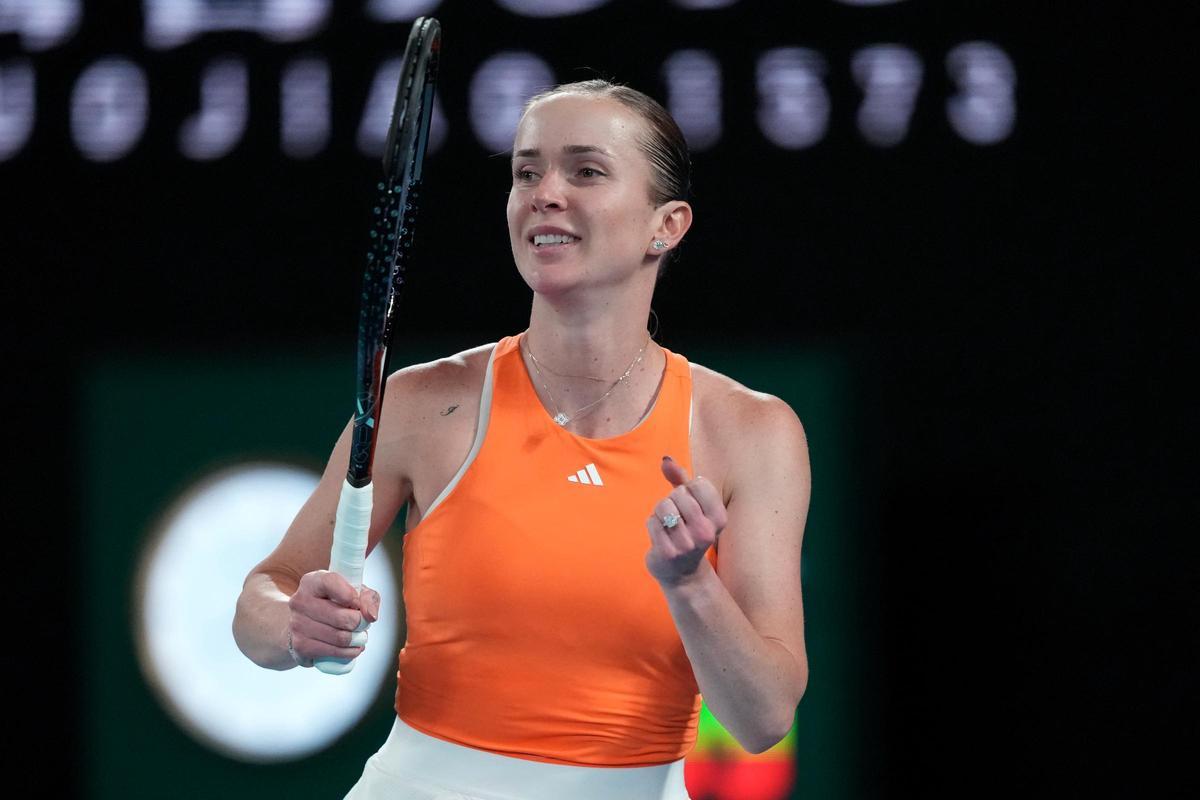 La ucraniana Elina Svitolina, tras vencer a Coco Gauff en el Open de Australia.