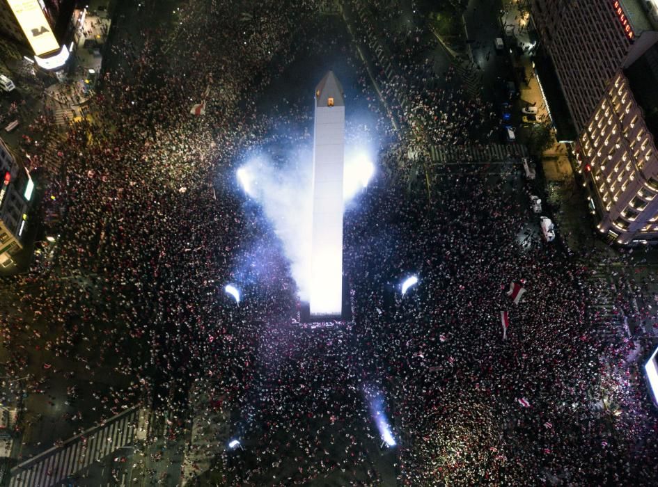 La afición de River celebra su victoria