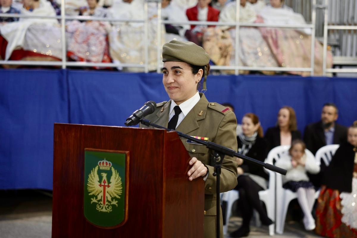 Homenaje de las Fuerzas Armadas y Guardia Civil a las Fallas de València de 2024