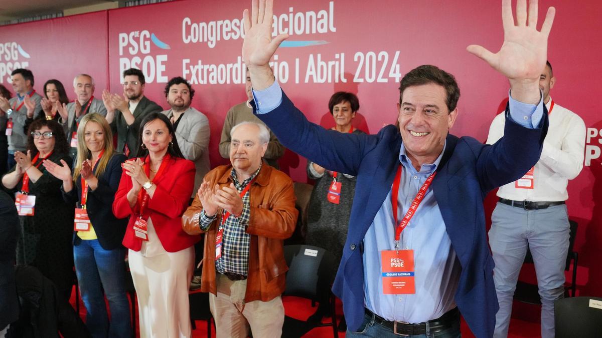 José Ramón Gómez Besteiro este domingo en el Congreso Extraordinario del PSdeG en Santiago