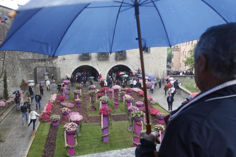 La pluja no desanima l'afluència de públic a «Temps de Flors»