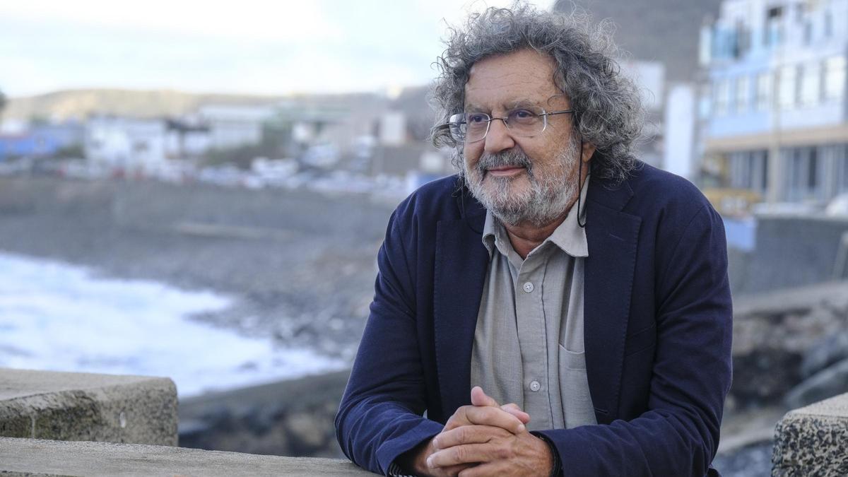 Javier Marrero, en Moya.