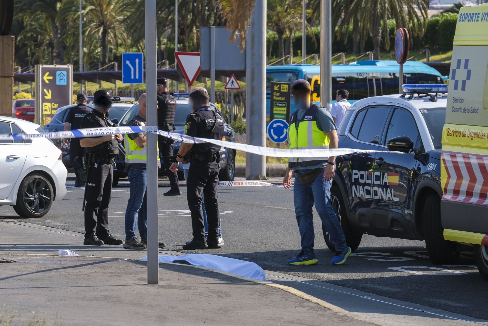 Muerto por disparo de la Policía Nacional en el aeropuerto de Gran Canaria