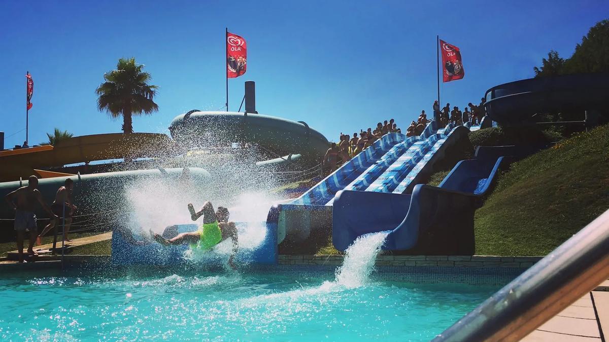 Una de las atracciones del parque acuático.