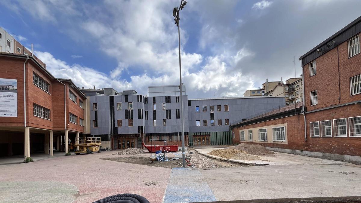 Avance de obras en el colegio Los Campos el pasado abril.