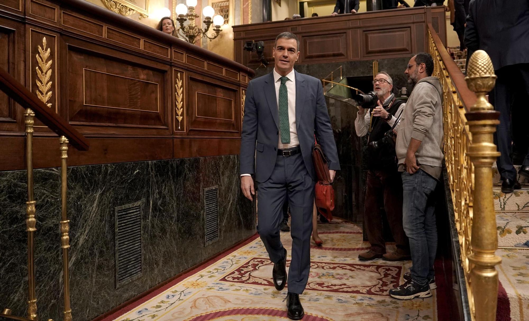 Comparecencia de Pedro Sánchez en el Congreso de los Diputados.