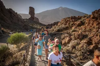 Visitantes en el Parque Nacional del Teide