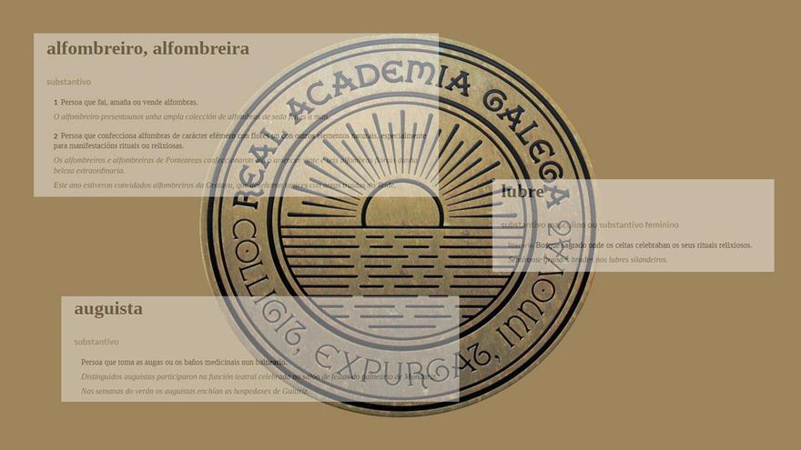 ‘Alfombreiro’, ‘auguista’ e ‘lubre’ entran no Dicionario da Real Academia Galega