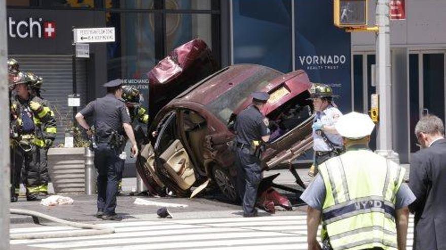 Estat en què va quedar el vehicle a Times Square