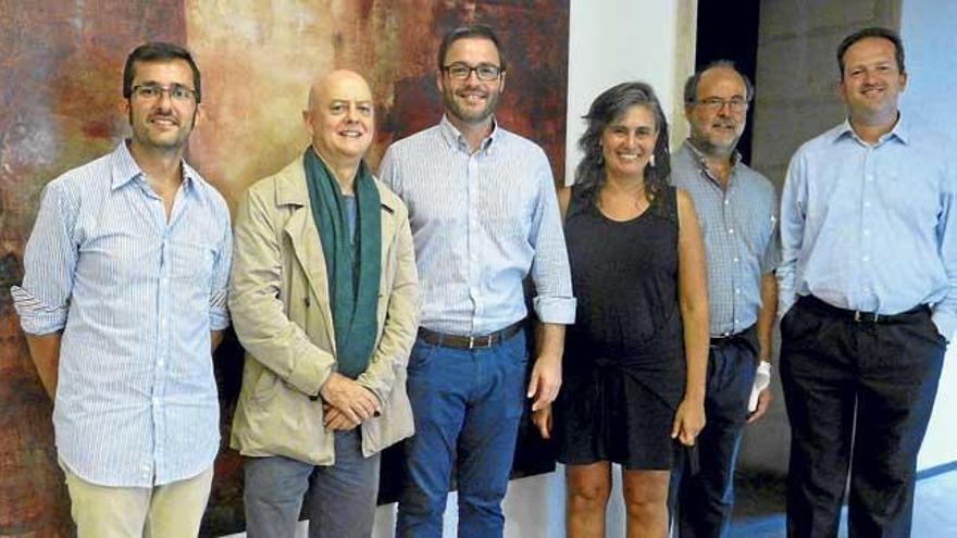 El exalcalde de San Sebastián, Odón Elorza, con del alcalde de Palma, José Hila.