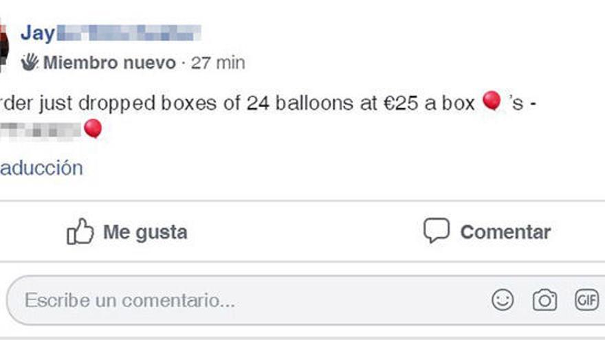Una caja con 24 cápsulas a 25 euros, en la página Ibiza Workers 2019.