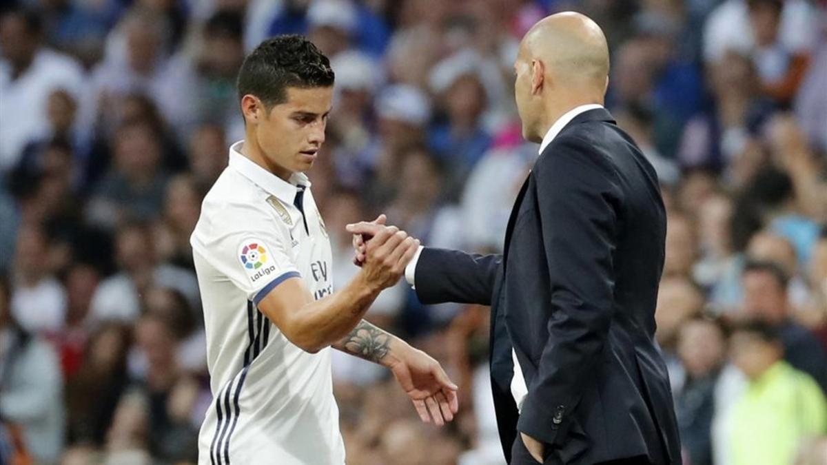 Zidane no cuenta con James Rodríguez