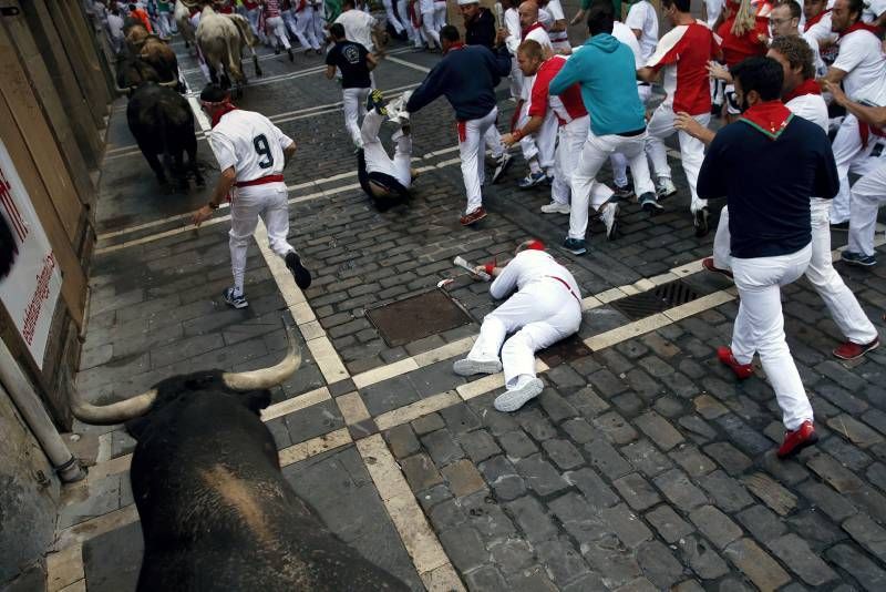 Penúltimo encierro de las fiestas de San Fermín