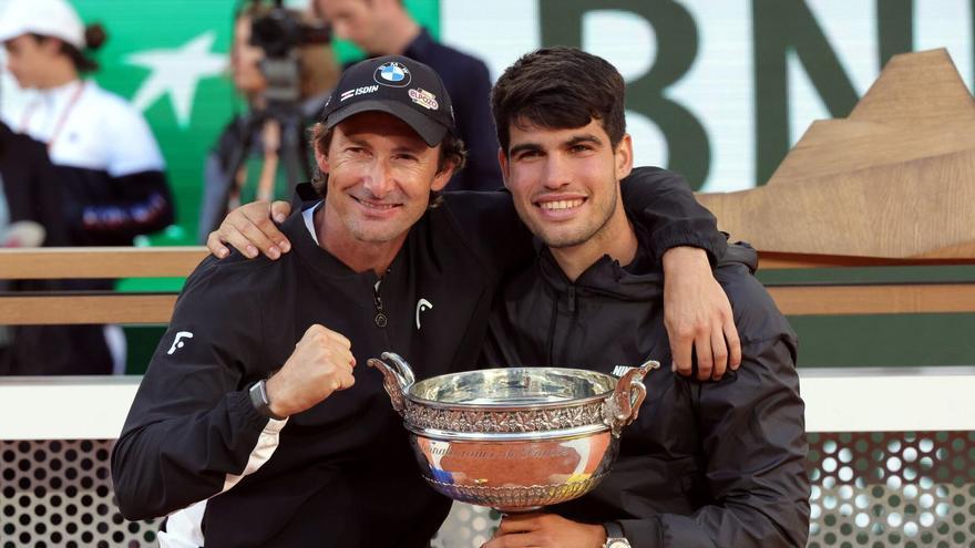 Carlos Alcaraz, junto a Juan Carlos Ferrero