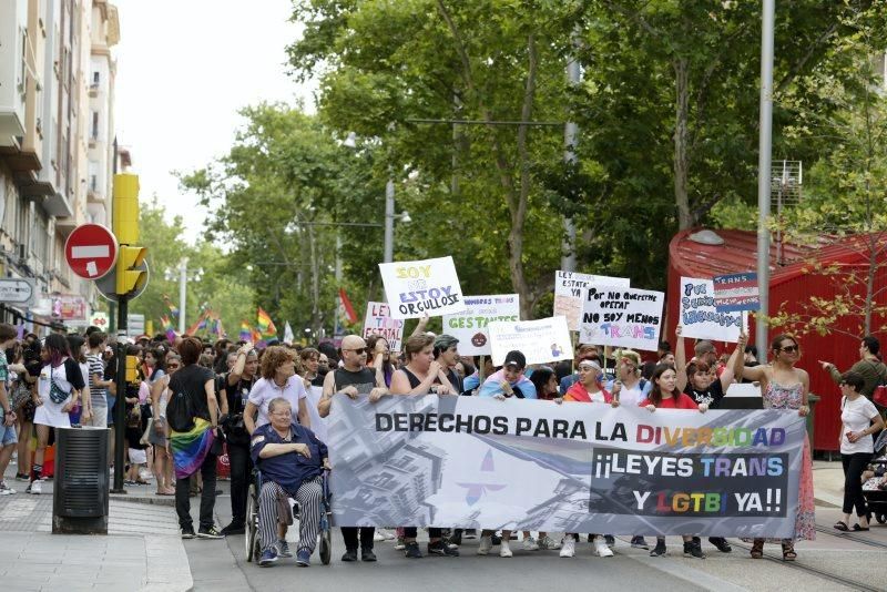 "Orgulloxos y libres". Manifestación del Orgullo en Zaragoza