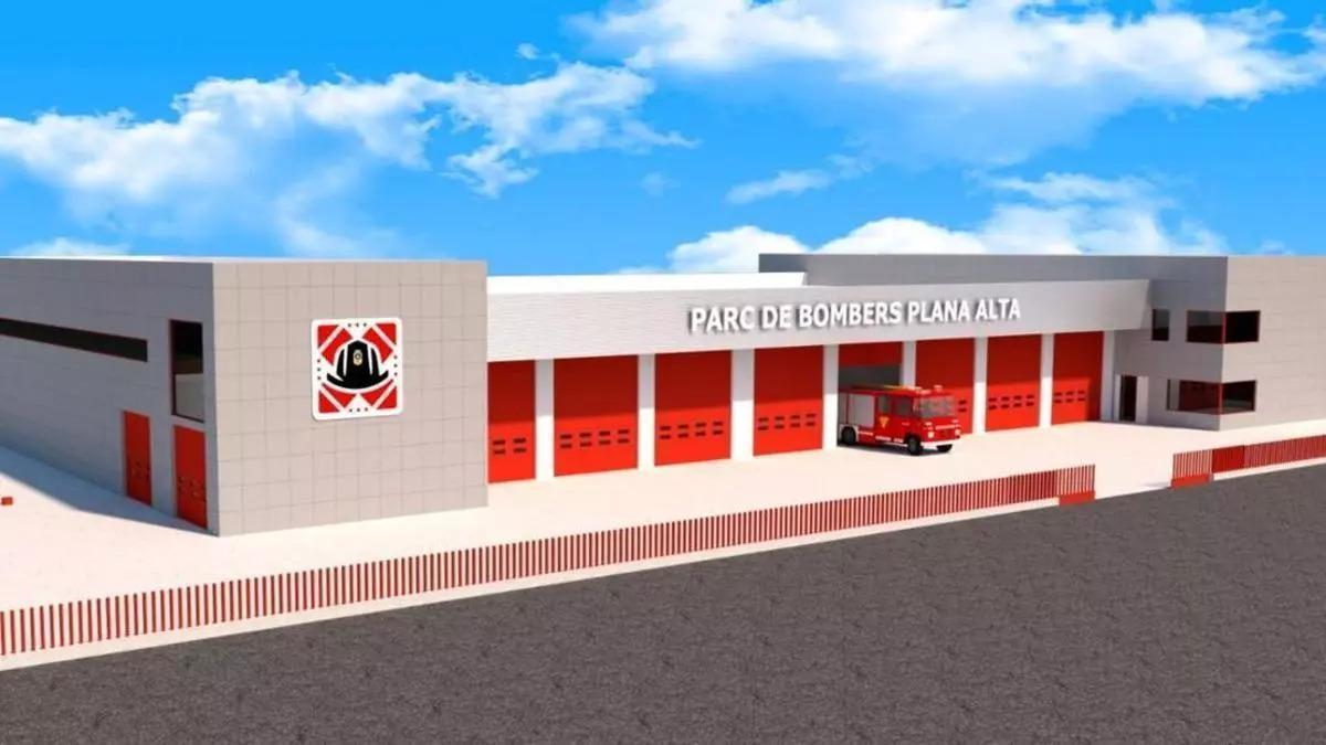 Recreación del nuevo parque de bomberos de la Plana Alta.