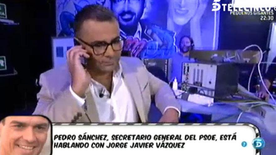 Pedro Sánchez en su conversación con Jorge Javier.