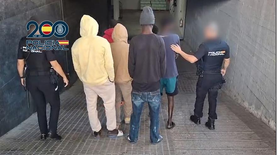 Seis detenidos por robar numerosos carritos de supermercado y cultivar marihuana en un poblado chabolista de Murcia