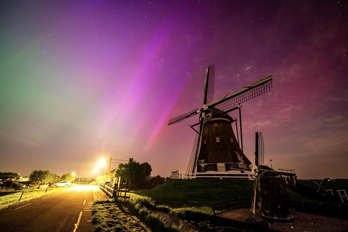 Aurora Boreal  en Aarlanderveen, Países Bajos