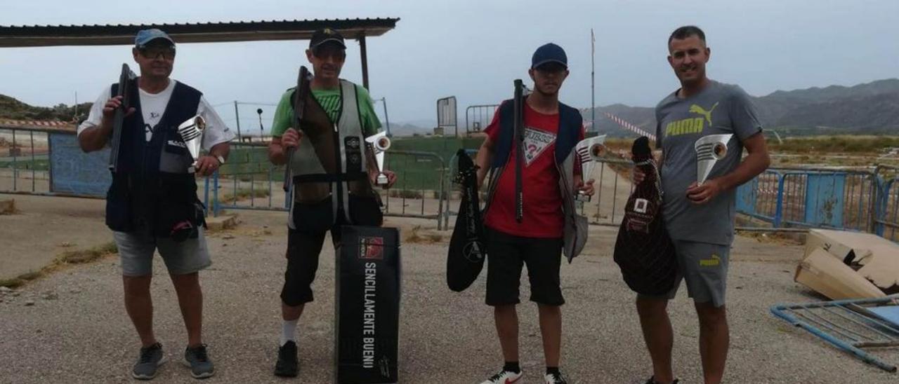 Ferri, Casanova, Pastor y Giner tras la tirada en Vallada. | P.SIMÓ