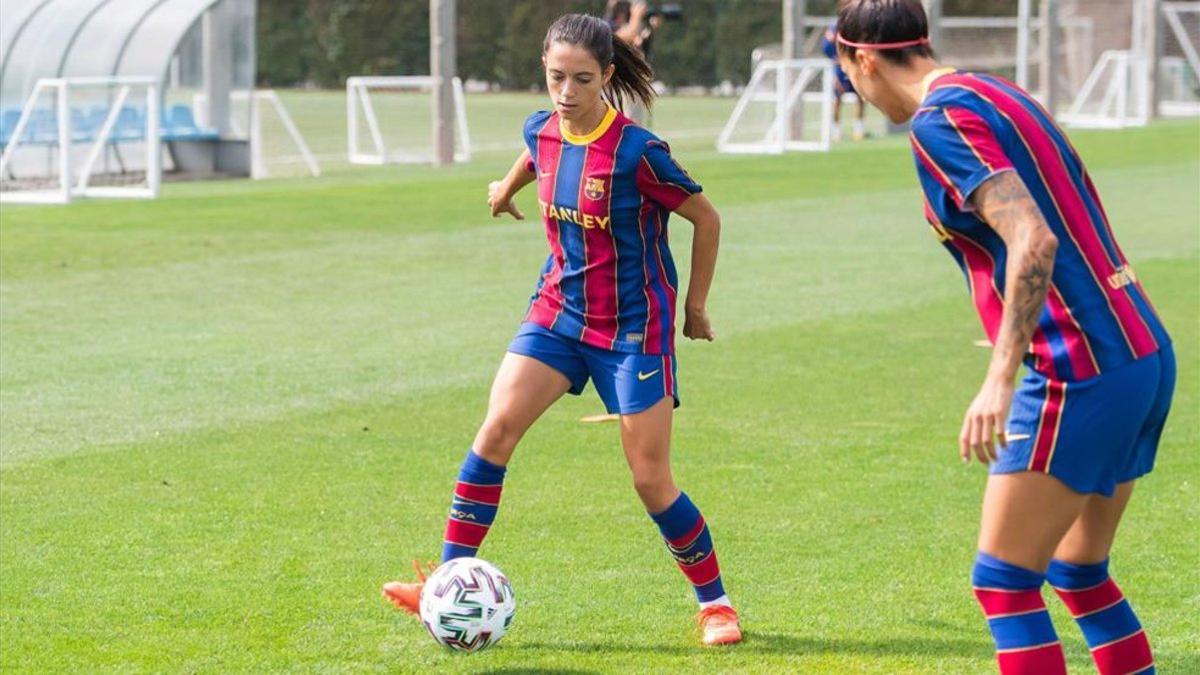 Aitana marcó dos goles para el Barça